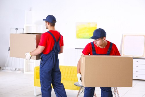 Removal team helping with a home move in London