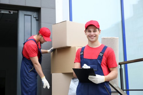 Professional removals crew ensuring safe and secure moving process