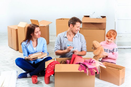 Professional moving services with careful packing and transport