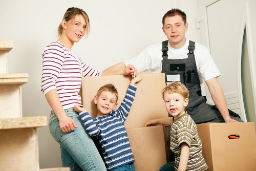 Furniture and household items being loaded for transport