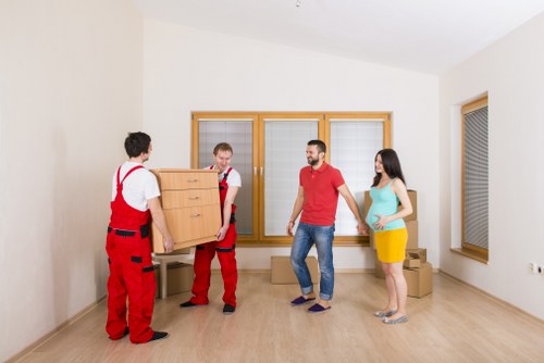 Public liability insurance concept for a removal service protecting property