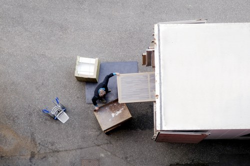 Man and van moving service illustration