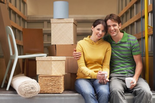 Professional movers handling furniture in London