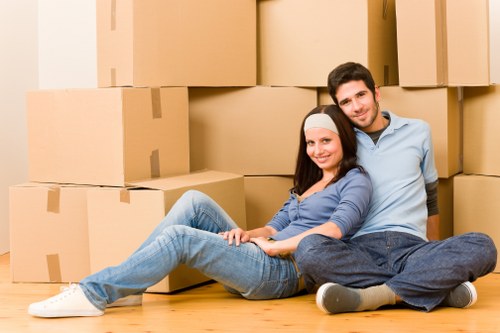 Customer confirming a moving service booking and schedule