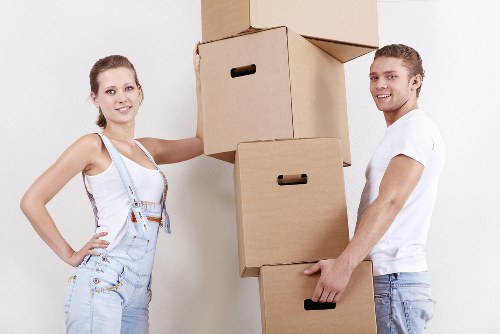 London moving team loading furniture into a van