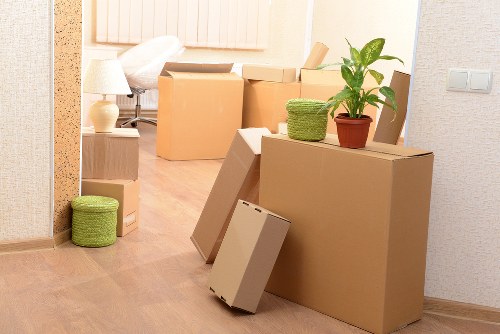 Local movers handling office furniture and equipment for a London business move