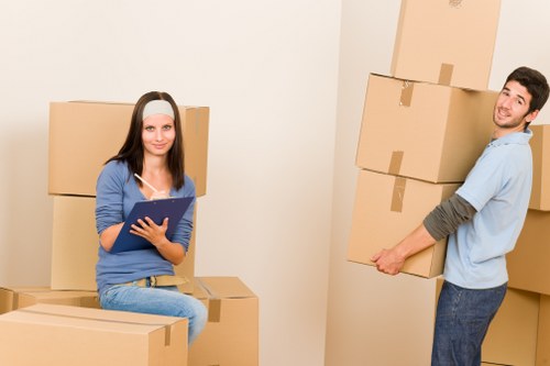 Preparation checklist scene for a London removal van move